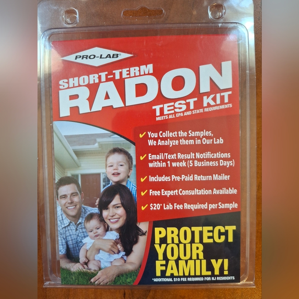 PRO-LAB Radon Test Kit for Home - EPA Approved Short-Term Radon Tester RA100